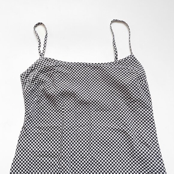 Abercrombie Slip Maxi Dress Black Gingham Size Small NEW NWT - Picture 3 of 7
